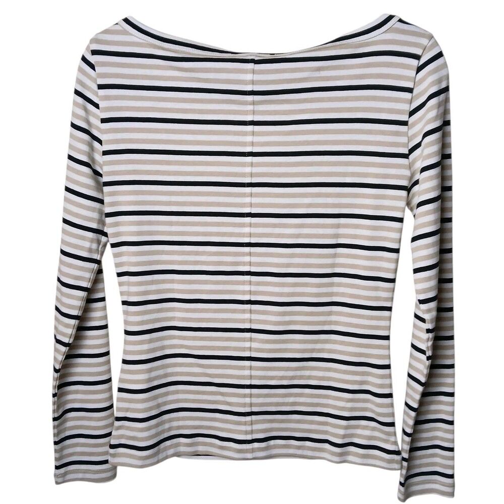 Madewell The '90s Boatneck Tee Compact Cotton Striped Multi Women’s Size Medium